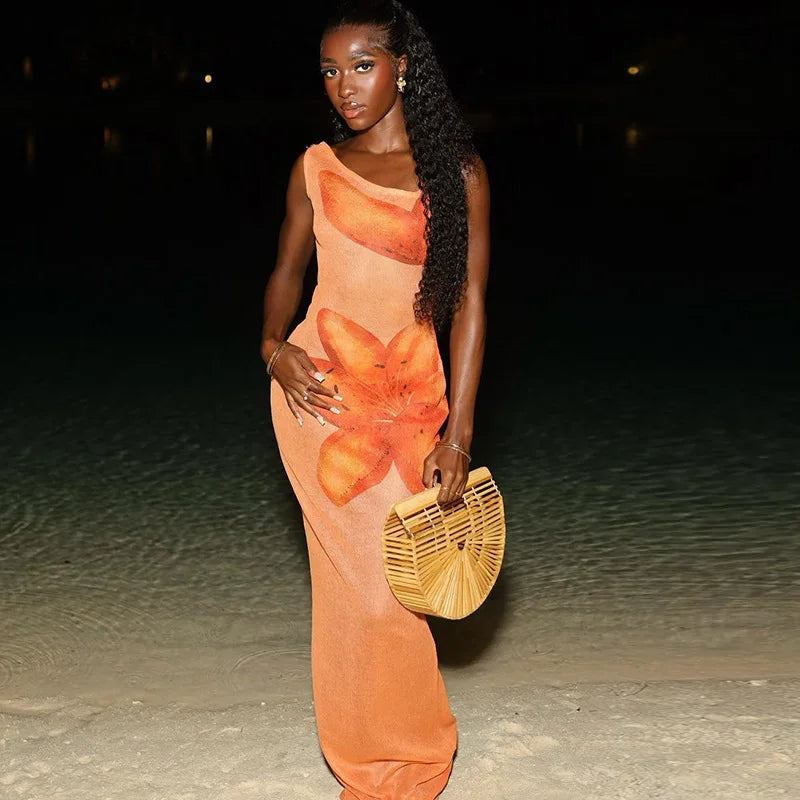 Tropical Radiance Maxi Dress - Dollella