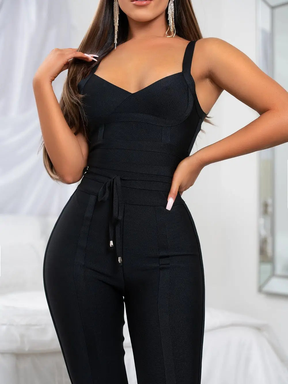 Midnight Sleek Jumpsuit - Dollella