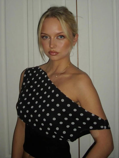 Polka Glam One-Shoulder - Dollella