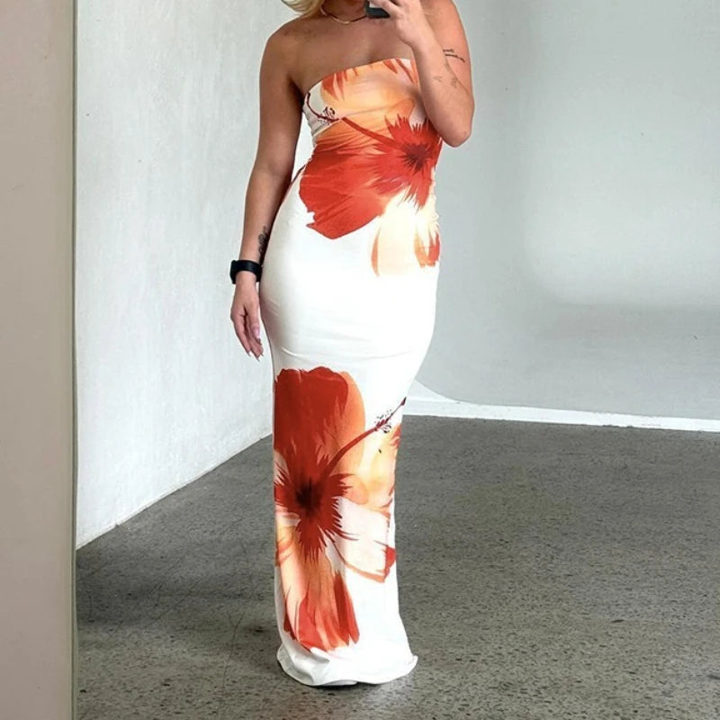 Citrus Garden Maxi Dress - Dollella