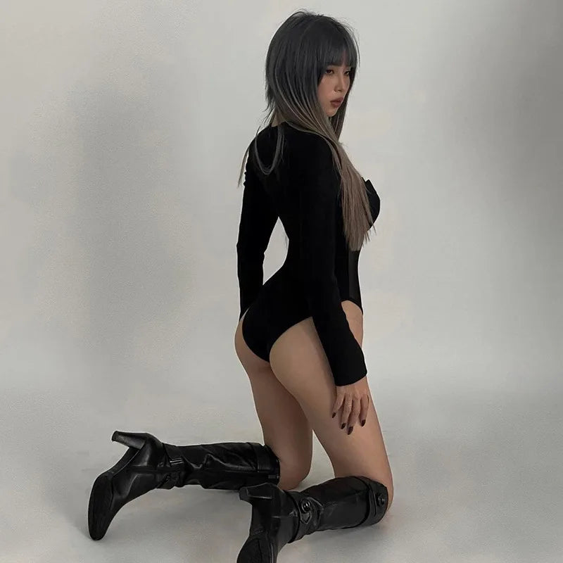 Siren Mesh Long Sleeve Bodysuit