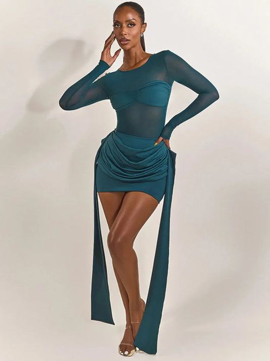 Ruched Mesh Mini