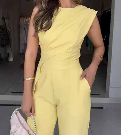 Refined Pleated Jumpsuit