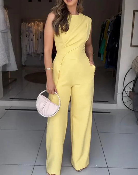 Refined Pleated Jumpsuit