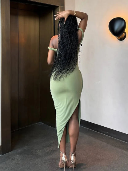 Sage Siren Bodycon Midi