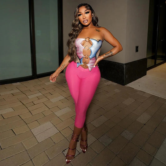 Chic Tube Top & Capri Legging Duo