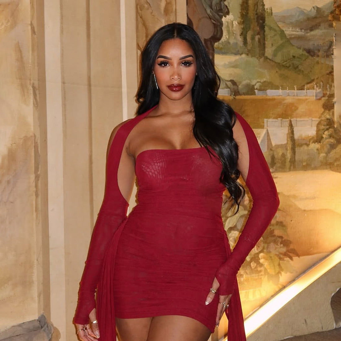Sculpt & Sash Mini Dress - Dollella