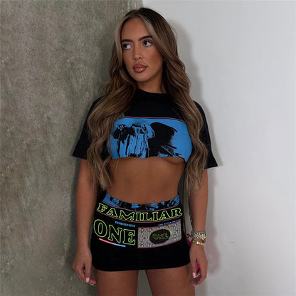 Rebel Edge Crop & Skirt Duo - Dollella