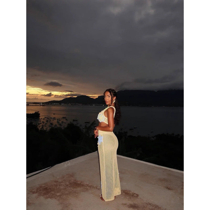 Daisy Chain Knit Maxi - Dollella